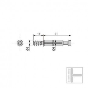 Gewindebolzen Ø 6 mm x 41 mm