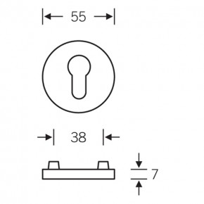 Türdrücker-Garnitur FSB-1015 | Aluminium Profil-Zylinder