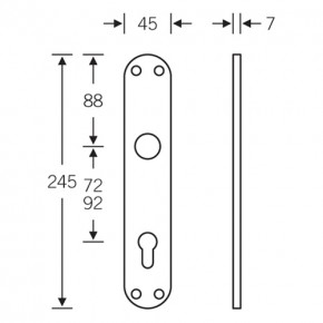 Langschild FSB-1418 | Aluminium Buntbart