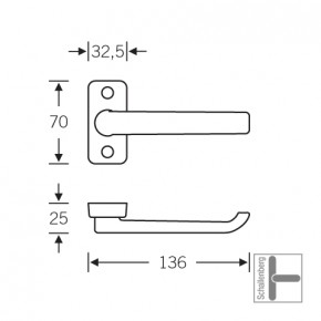 Rahmentürdrücker FSB 09 1087 Aluminium